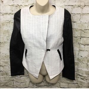 NWT Marine Blue The Vida Metallic Weave Blazer